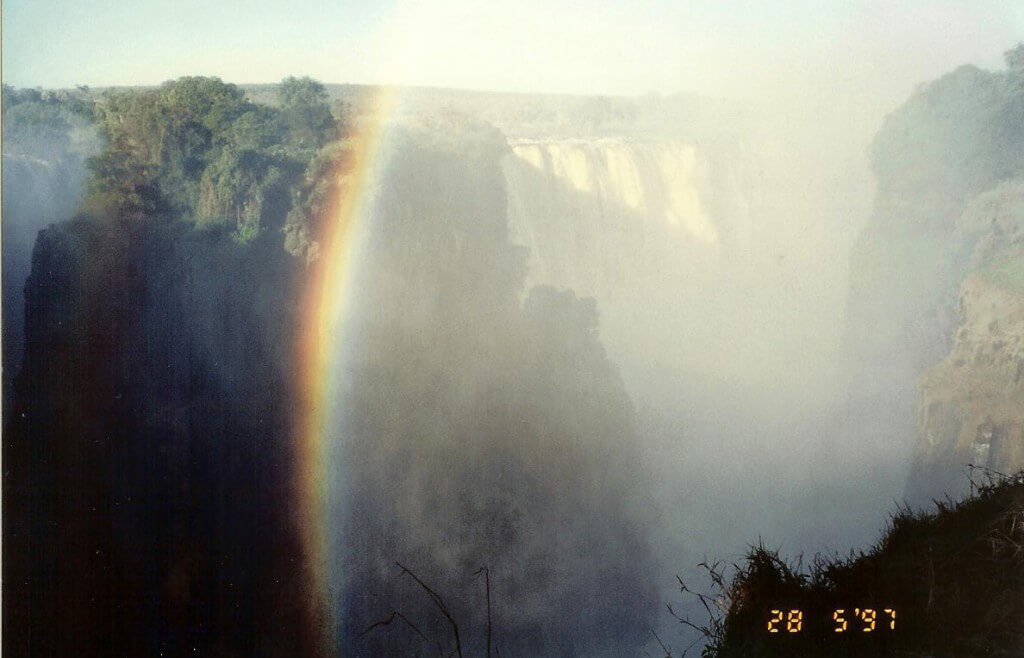 Rainbow over Victoria Falls Africa