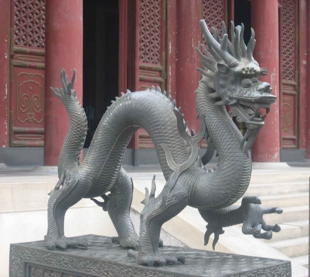Bronze-Dragon at the Hall of Benevolence and Longevity, Summer Palace.