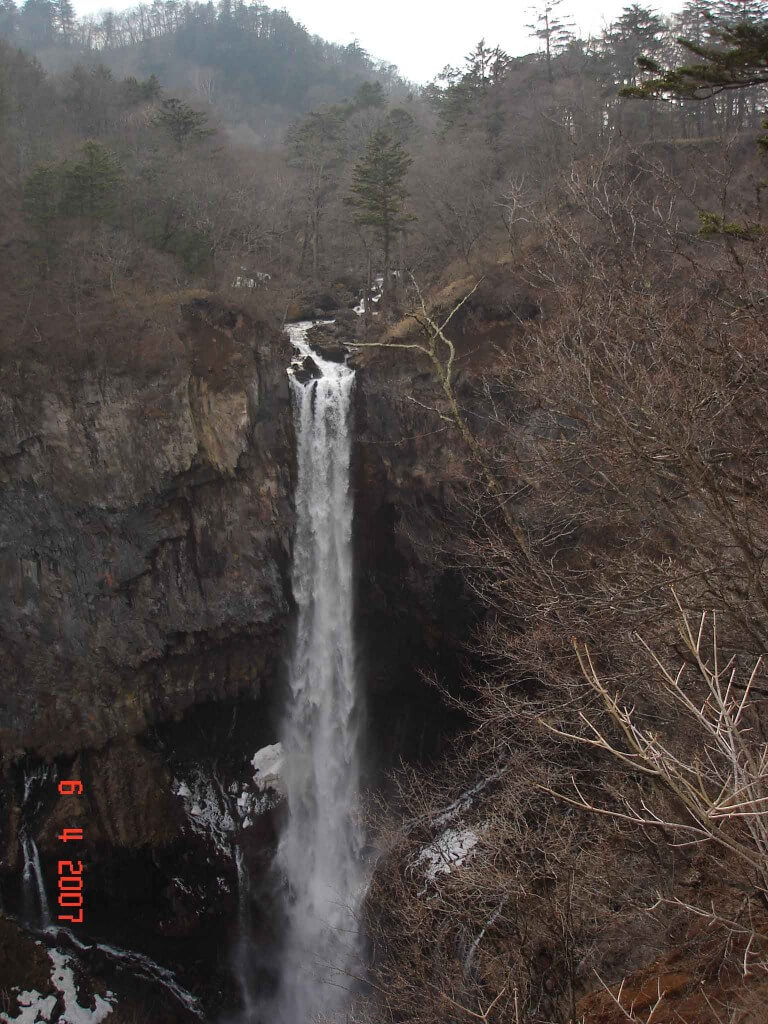 Kegon-Waterfall is a large cataract, 97 metres long and 7 meters broad at the foot.