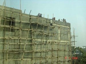 Delhi City outskirts construction site Incredible India