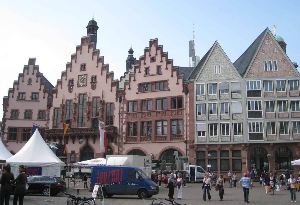 Frankfurt Germany The.Alstadt - the old town-Romer, Romerberg Square 