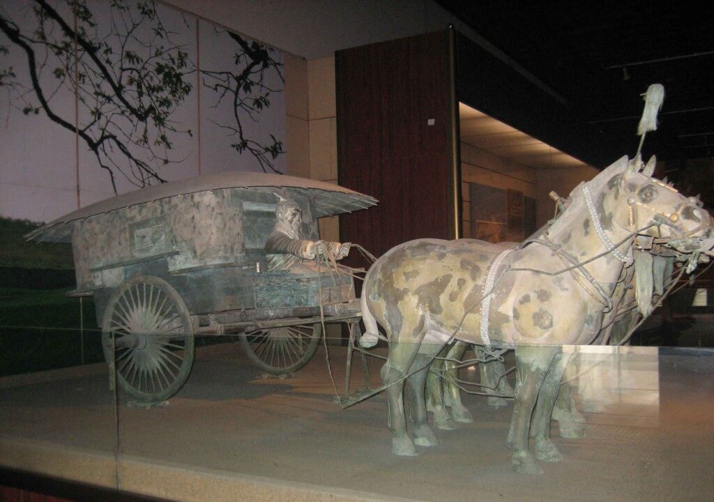 Replica at the Museum: Comfortable Carriage. Emperor Qin's Terracotta Army