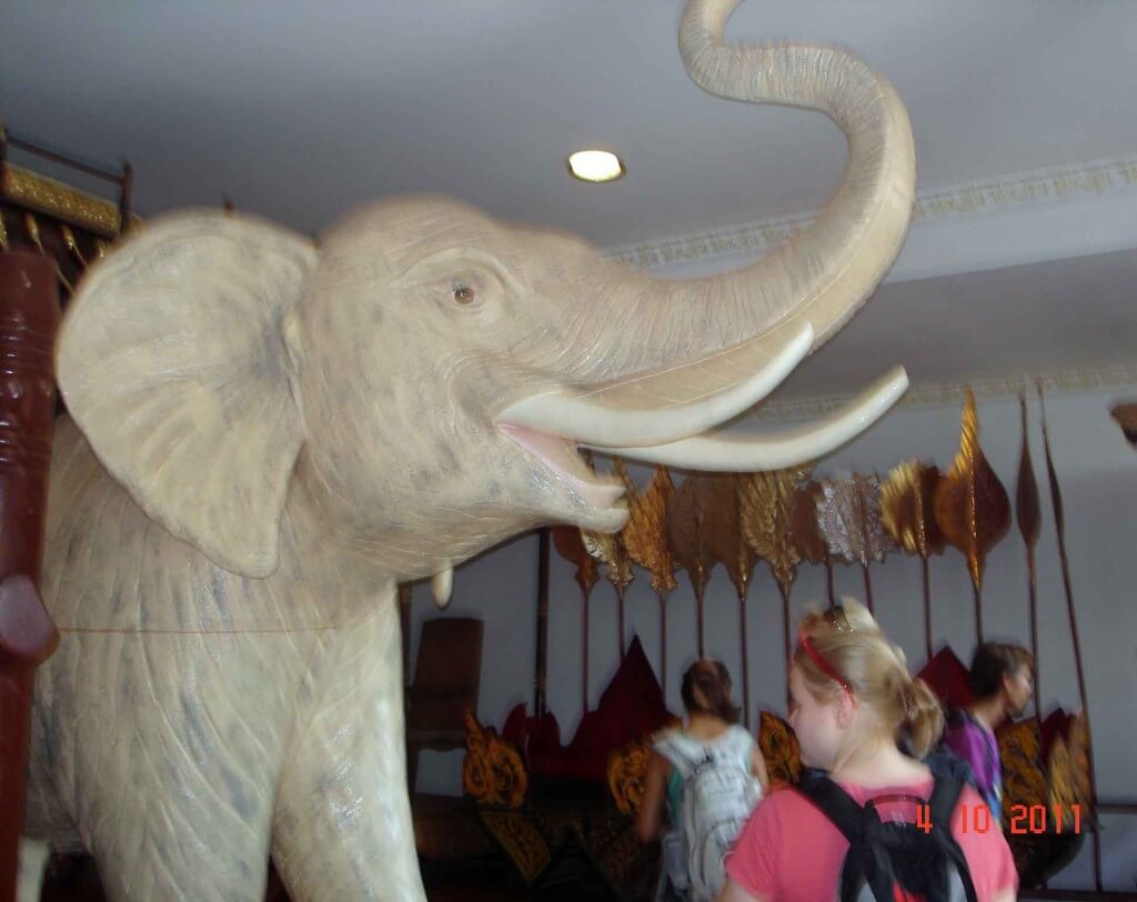 Interior Elephant Pavilion, Royal Palace, Phnom Penh, Cambodia. 