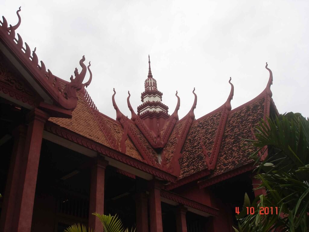 National Museum of Cambodia. Roof detail from inner Courtyard, Phnom Penh
