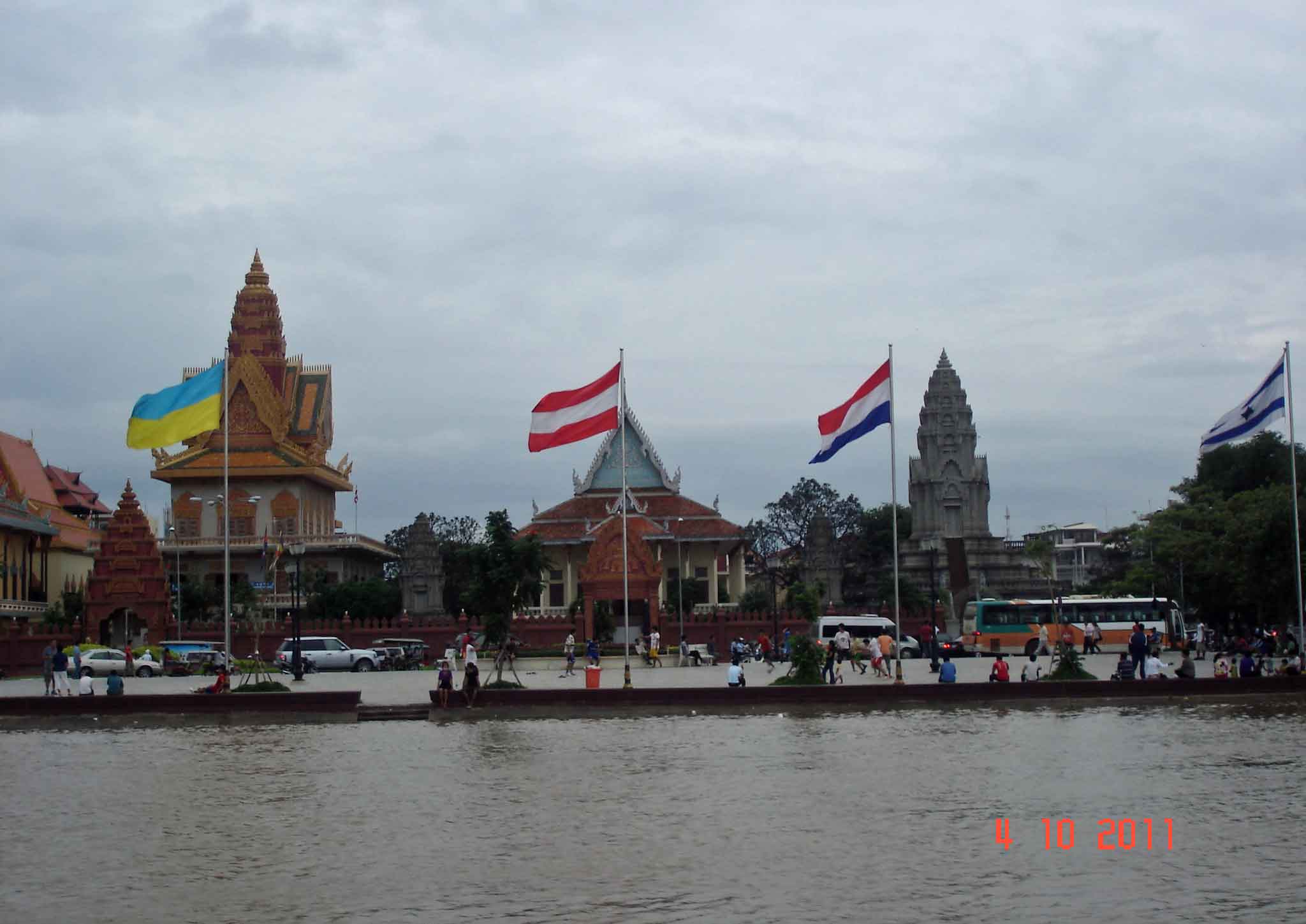 Wat Ounalom Headquarters Buddhist order in Cambodia.City sights Phnom Penh