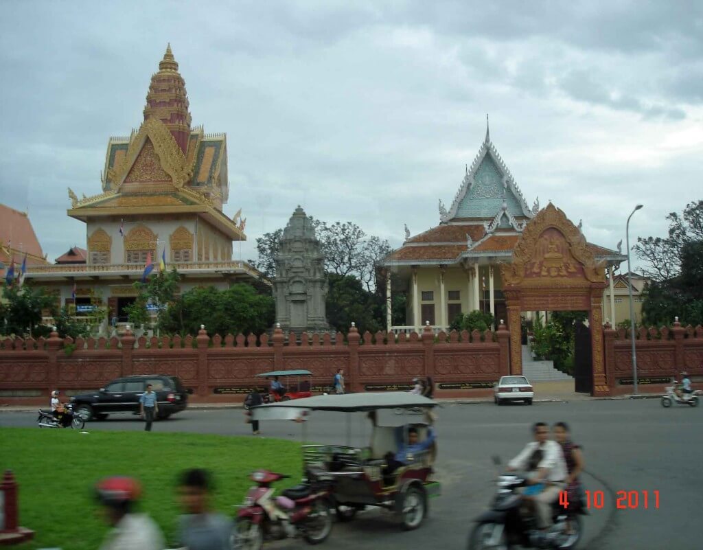 Wat Ounalom seat of Buddhism in Cambodia. Phnom Penh City 