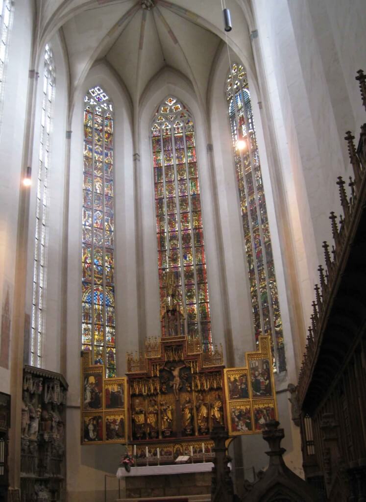 Rothenburg-St-Jacobs-Twelve Apostles Alter- magnificent stained glass windows