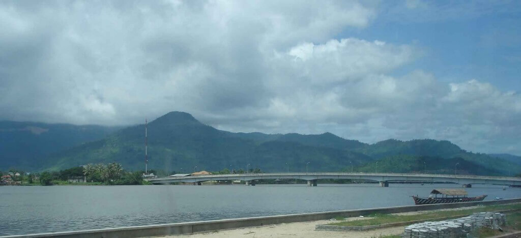 New Bridge across the Kampong River Kampot 