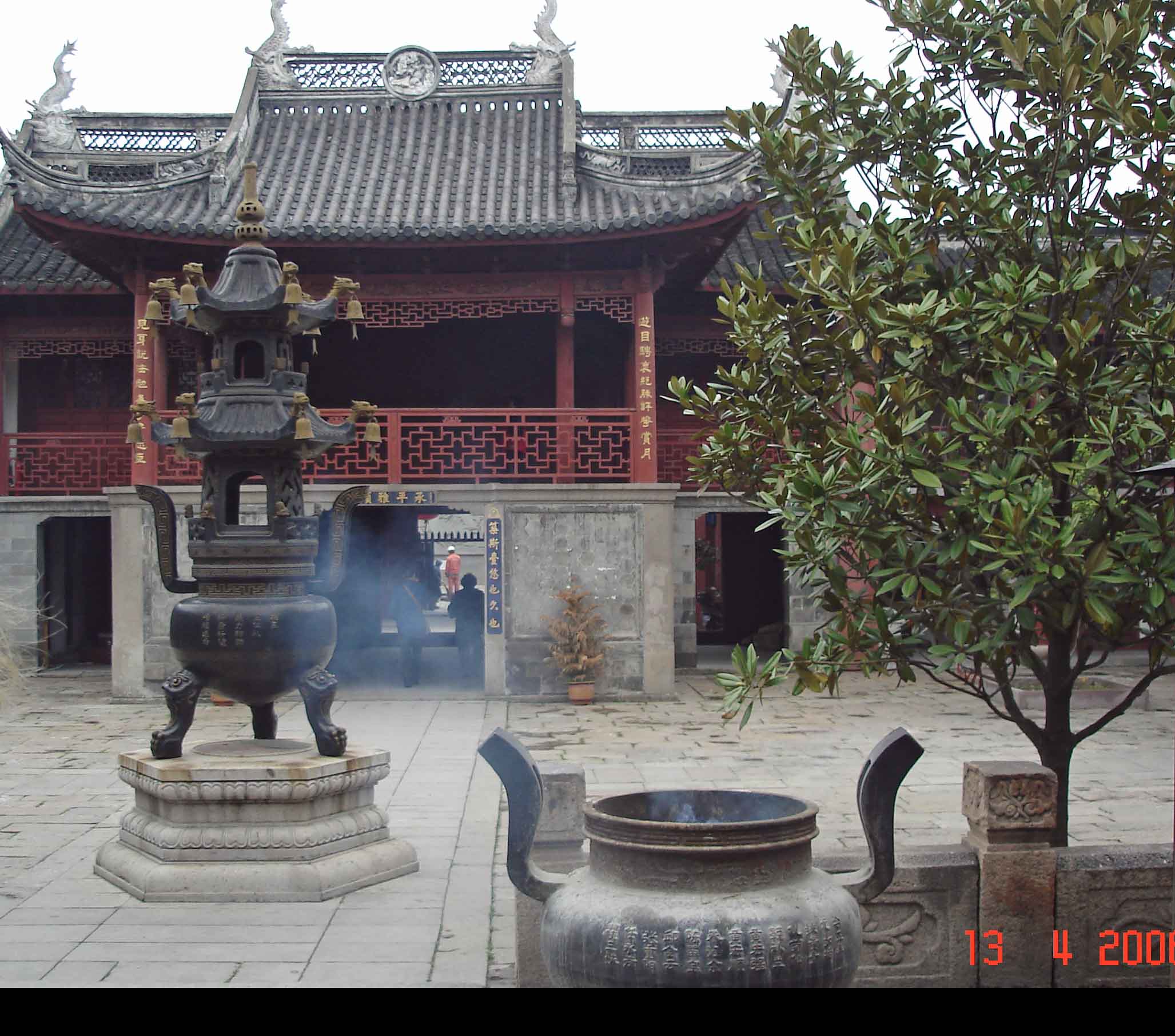 City God temple - dramatic looking incense burner-Zhujiajiao