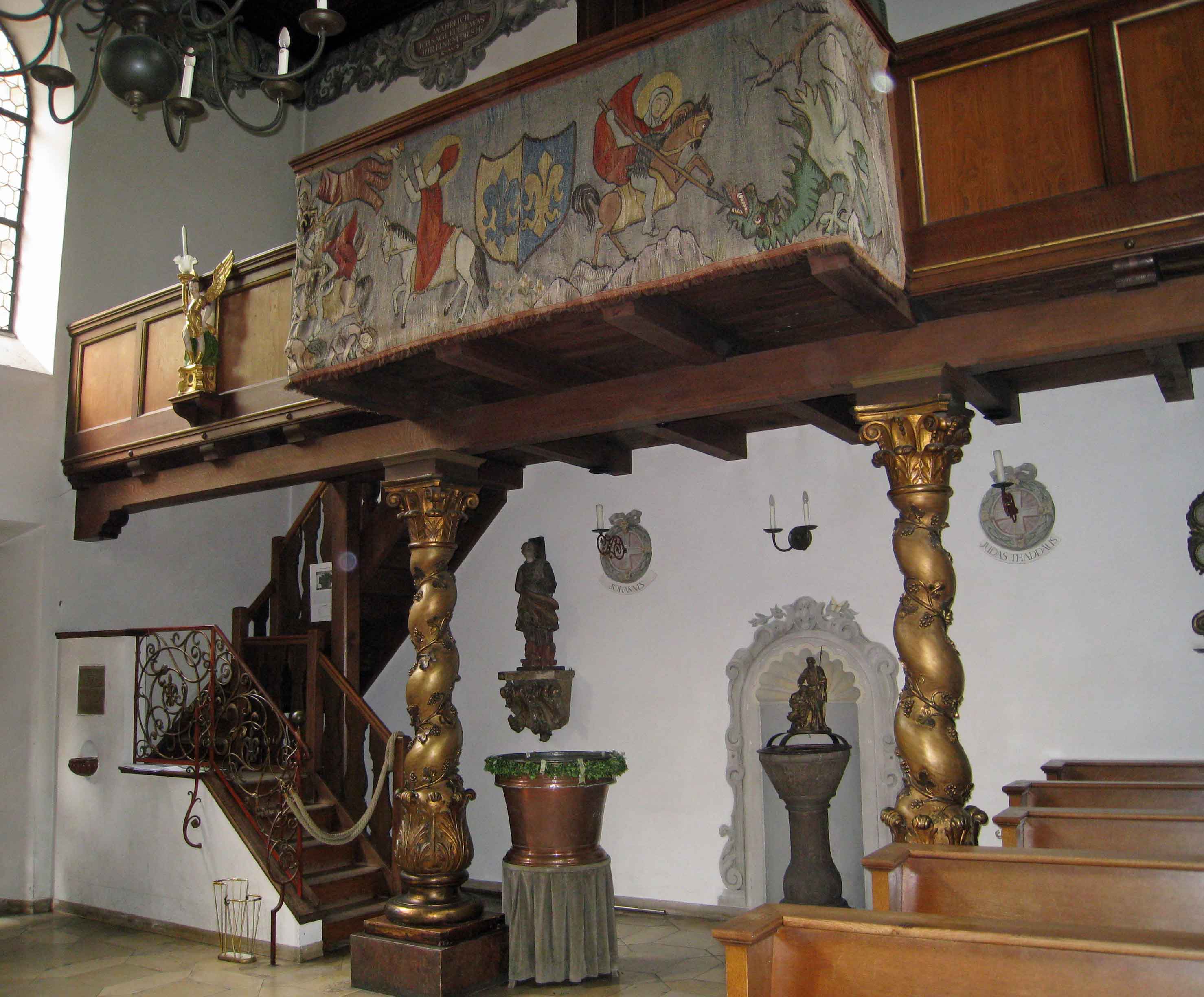  Renaissance baptismal font - Fuggerei village Augsburg.