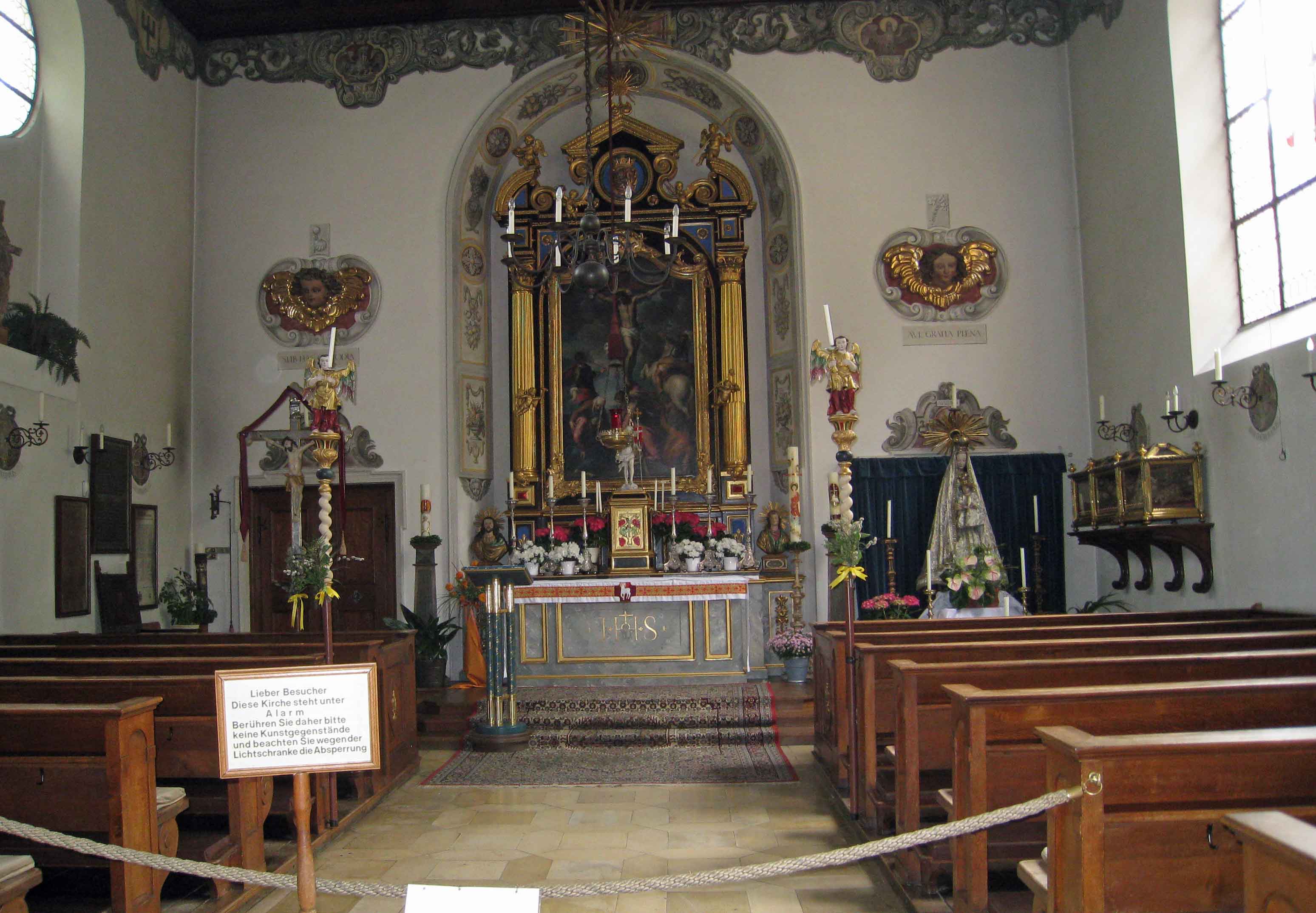 Interior Markus Church -Fuggerei Village settlement Augsburg