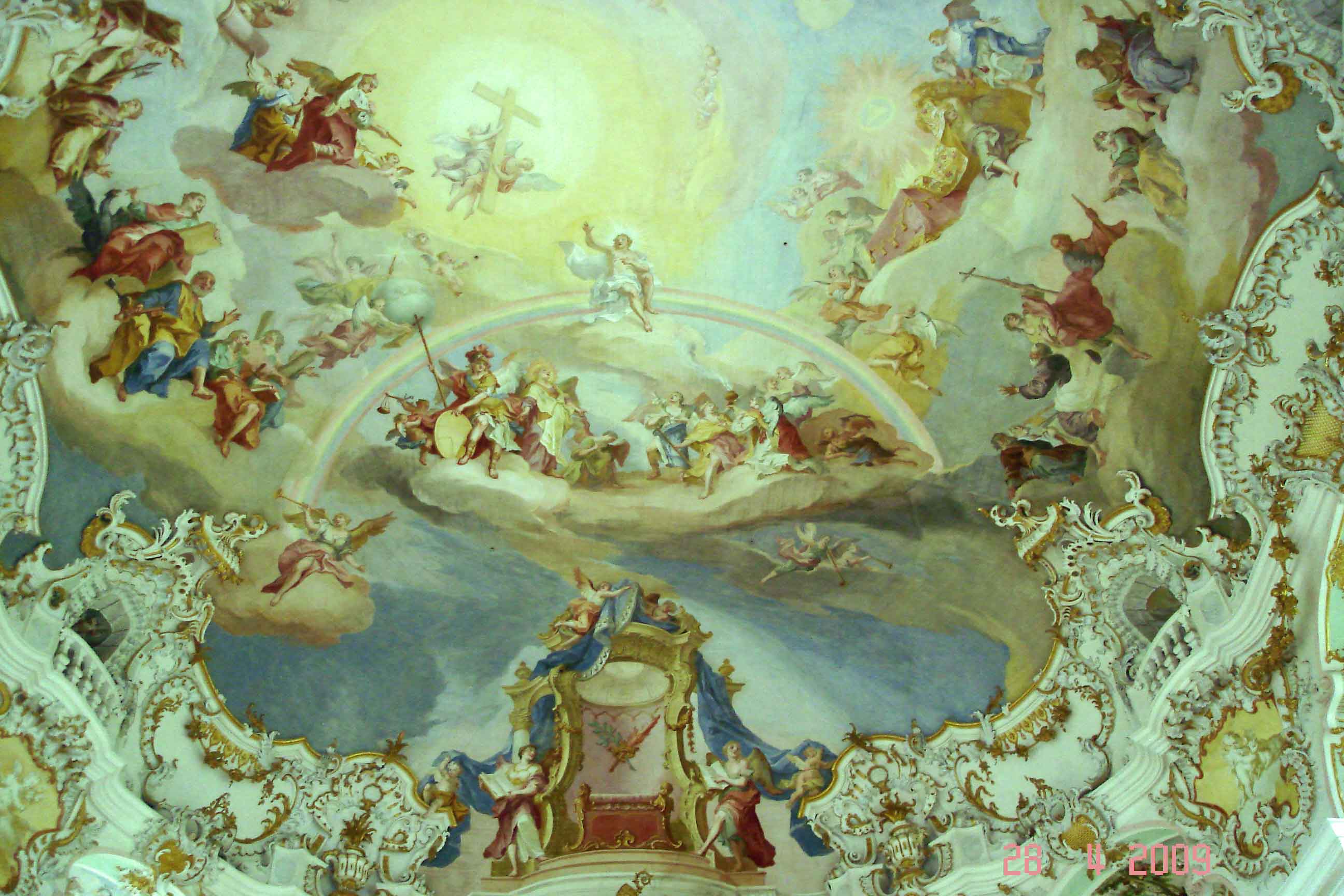 Wieskirche - detail of ceiling fresco