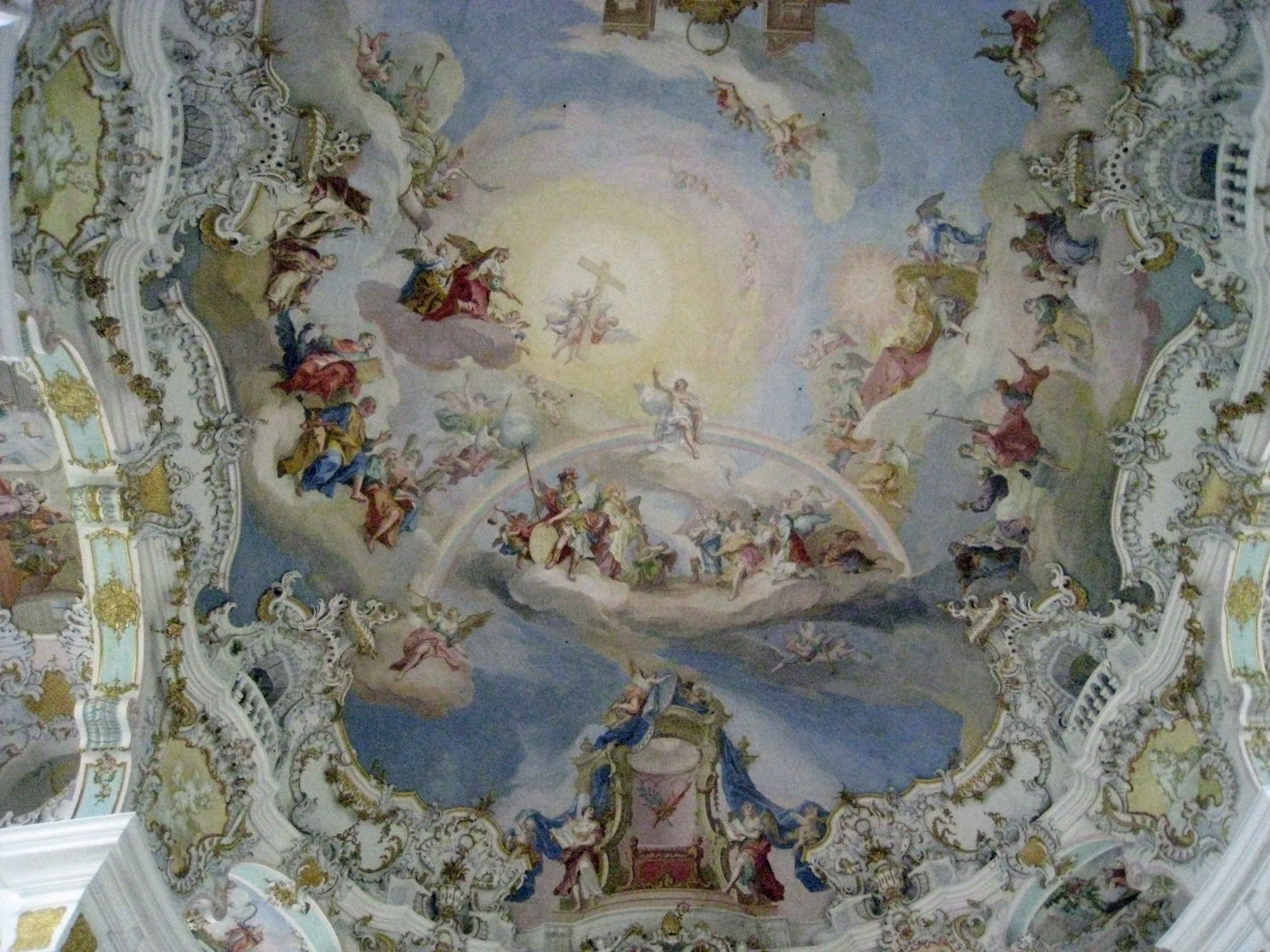 Ceiling Fresco - The Wies Pilgrimage Church - Rococo Church