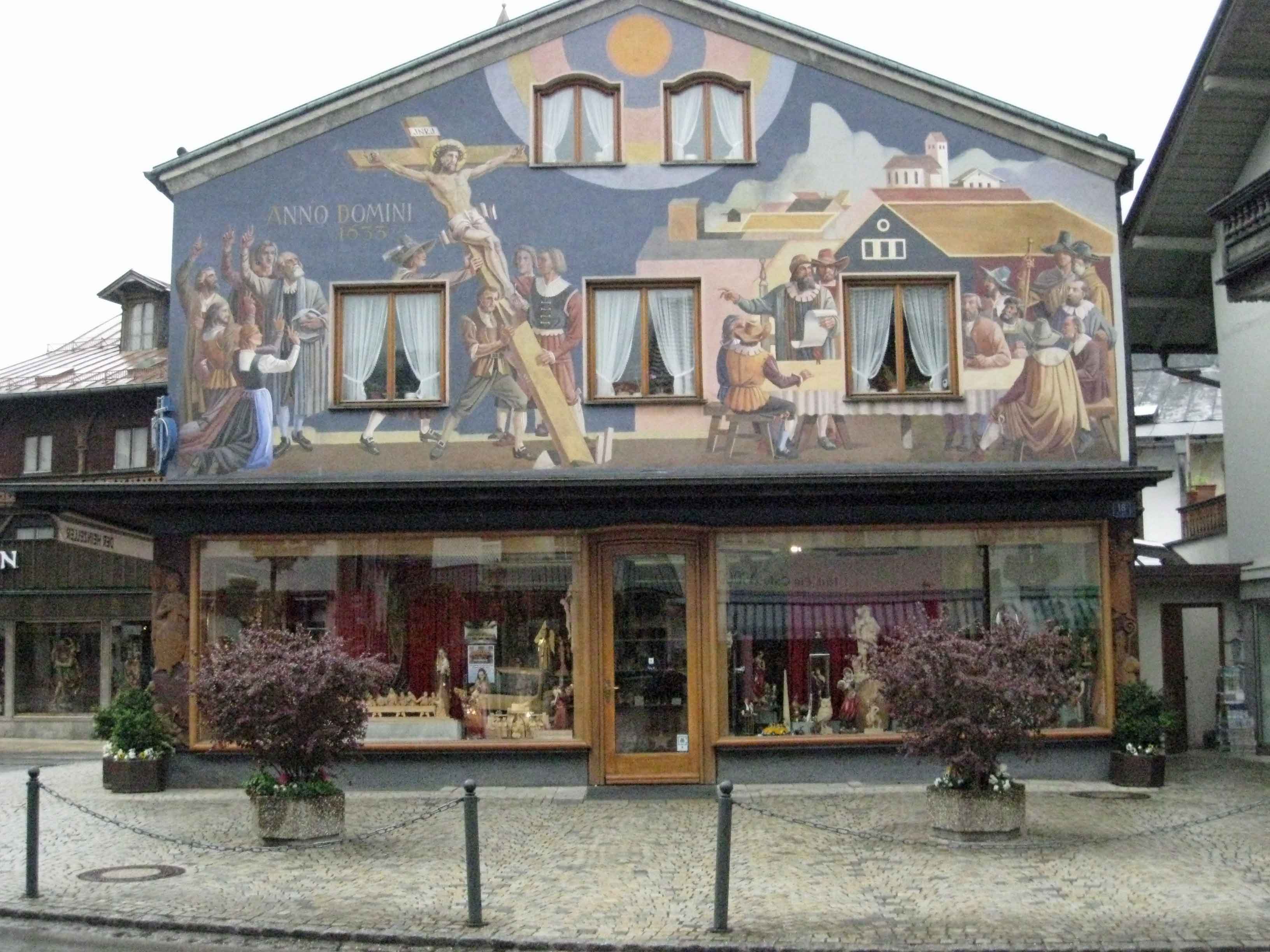 Oberammergau Village - religious fresco 
