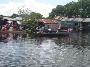 Villagers get-together - Floating Village Lake Tonle Sap