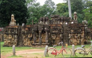 Three-headed Airavatar-mythological carvings-Elephant Terrace