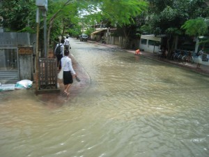 Paddling-through-rain-water