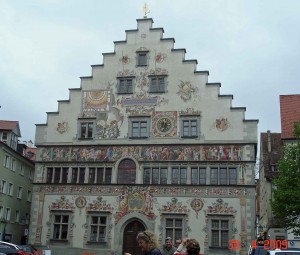 Rear view Alte Rathaus Lindau City-Romantic road Germany