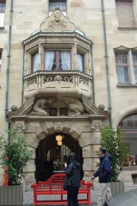 Sandstone-arch-and-Oriel-Window-Konstanz-romantic road Germany