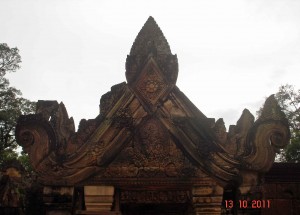 Benteay Srei carvings,decoration.Siem Reap