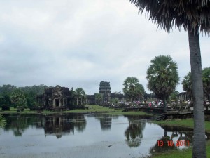 Tourists on Causeway - Siem Reap Angkor Wat