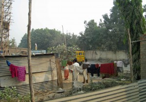 Workers on construction site - incredible India