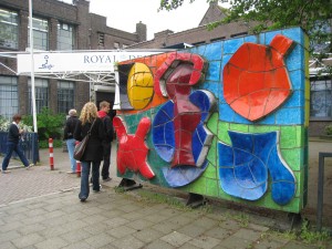 Entrance colored ceramics at Delft