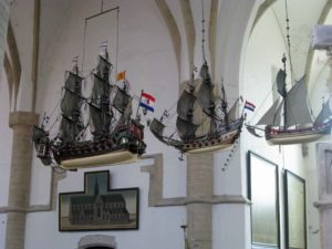 Ships the great church of St Bavo's Haarlem