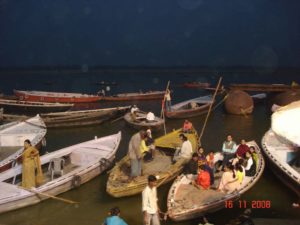 Row boats on the ganges,Varanasi India,